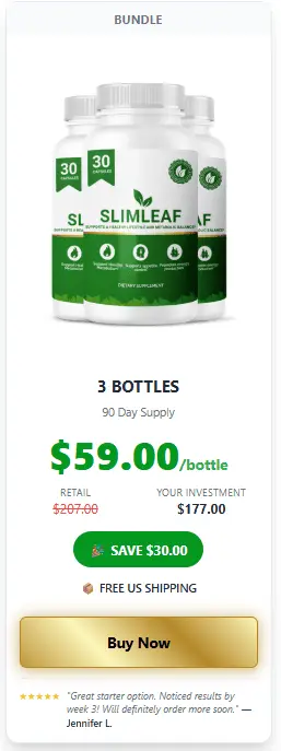 slimleaf 3 bottles price
